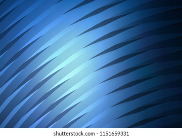 Dark BLUE vector cover with long lines. Blurred decorative design in simple style with lines. The template can be used as a background.