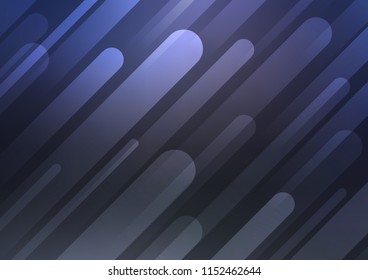 Dark BLUE vector cover with long lines. Shining colored illustration with narrow lines. The pattern can be used as ads, poster, banner for commercial.