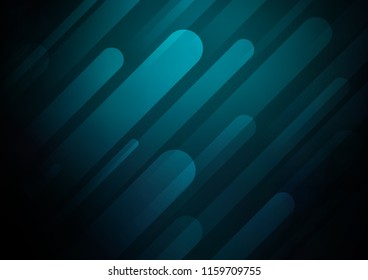Dark BLUE vector cover with long lines. Modern geometrical abstract illustration with staves. Smart design for your business advert.