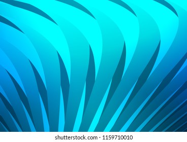 Dark BLUE vector cover with long lines. Decorative shining illustration with lines on abstract template. The pattern can be used for websites.