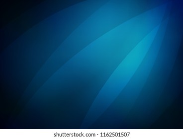 Dark BLUE vector cover with long lines. Glitter abstract illustration with colored sticks. Smart design for your business advert.