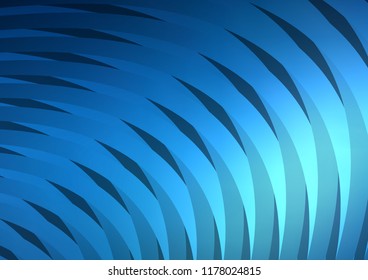 Dark BLUE vector cover with long lines. Lines on blurred abstract background with gradient. The pattern can be used as ads, poster, banner for commercial.