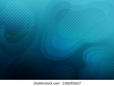 Dark BLUE vector cover with long lines. Glitter abstract illustration with colored sticks. The pattern can be used for busines ad, booklets, leaflets