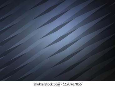 Dark BLUE vector cover with long lines. Blurred decorative design in simple style with lines. The pattern can be used for busines ad, booklets, leaflets
