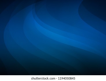Dark BLUE vector cover with long lines. Glitter abstract illustration with colored sticks. Smart design for your business advert.