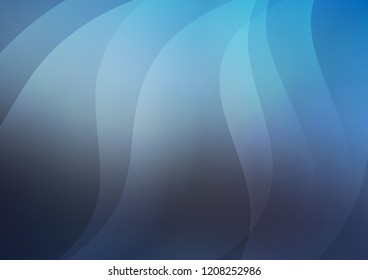 Dark BLUE vector cover with long lines. Decorative shining illustration with lines on abstract template. The pattern can be used for busines ad, booklets, leaflets