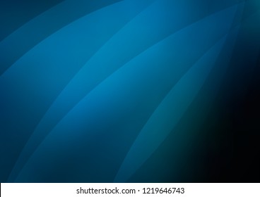 Dark BLUE vector cover with long lines. Decorative shining illustration with lines on abstract template. The template can be used as a background.