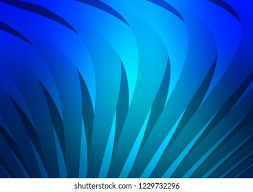 Dark BLUE vector cover with long lines. Shining colored illustration with narrow lines. Smart design for your business advert.