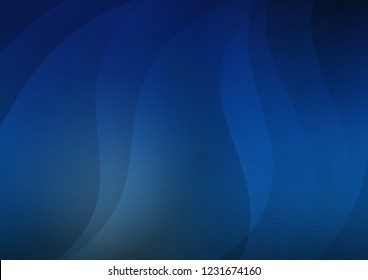 Dark BLUE vector cover with long lines. Glitter abstract illustration with colored sticks. The pattern can be used for websites.
