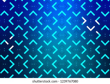 Dark BLUE vector cover with long lines. Glitter abstract illustration with colored sticks. The pattern can be used as ads, poster, banner for commercial.