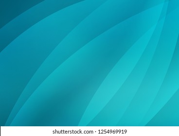 Dark BLUE vector cover with long lines. Lines on blurred abstract background with gradient. The template can be used as a background.