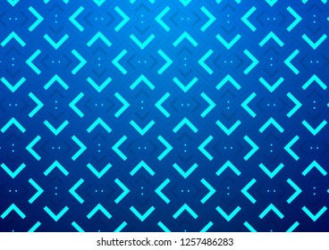 Dark BLUE vector cover with long lines. Lines on blurred abstract background with gradient. Best design for your ad, poster, banner.