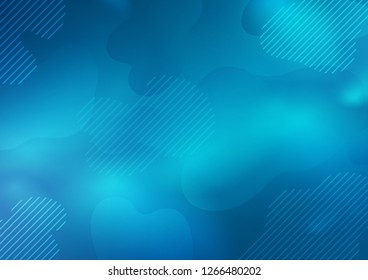 Dark BLUE vector cover with long lines. Glitter abstract illustration with colored sticks. Smart design for your business advert.