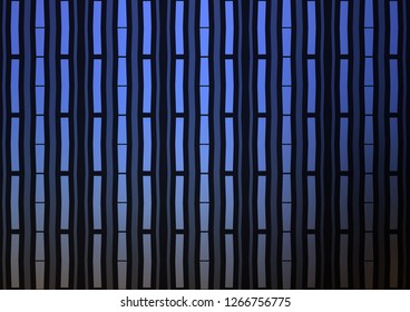 Dark BLUE vector cover with long lines. Blurred decorative design in simple style with lines. The template can be used as a background.