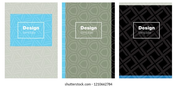 Dark BLUE vector cover for notebooks. Web interface on abstract background with colorful gradient. Pattern notebooks, journals.