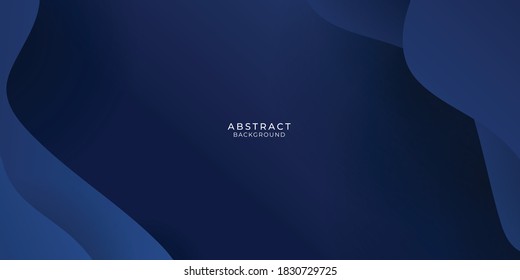 Dark blue vector cover with paper cut design. 3d wave abstract illustration on blue background. Smart design for business ads. Vector Abstract, science, futuristic, energy technology concept