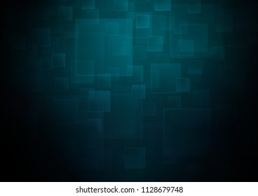 Dark BLUE vector cover in polygonal style. Abstract gradient illustration with rectangles. Best design for your ad, poster, banner.