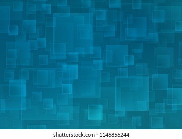Dark BLUE vector cover in polygonal style. Glitter abstract illustration with rectangular shapes. Best design for your ad, poster, banner.
