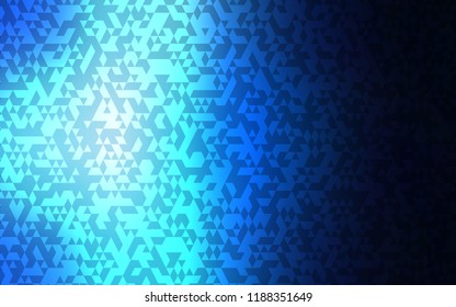 Dark BLUE vector cover in polygonal style. Decorative design in abstract style with triangles. Pattern for commercials.