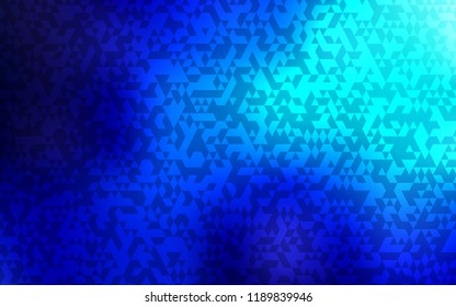 Dark BLUE vector cover in polygonal style. Abstract gradient illustration with triangles. Modern template for your landing page.