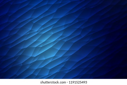 Dark BLUE vector cover in polygonal style. Glitter abstract illustration with triangular shapes. Pattern for busines ad, booklets, leaflets