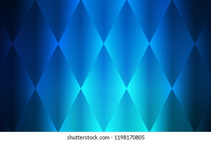 Dark BLUE vector cover in polygonal style. Rectangles on abstract background with colorful gradient. Pattern can be used for websites.