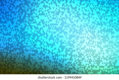Dark BLUE vector cover in polygonal style. Glitter abstract illustration with triangular shapes. The template can be used as a background.