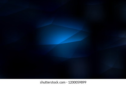 Dark BLUE vector cover in polygonal style. Modern abstract illustration with colorful triangles. Pattern for busines ad, booklets, leaflets