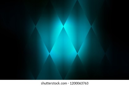 Dark BLUE vector cover in polygonal style. Illustration with set of colorful rectangles. Pattern for commercials.