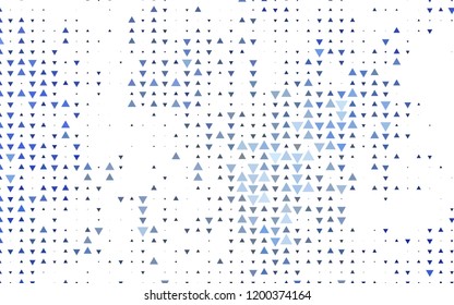 Dark BLUE vector cover in polygonal style. Glitter abstract illustration with triangular shapes. Pattern can be used for websites.