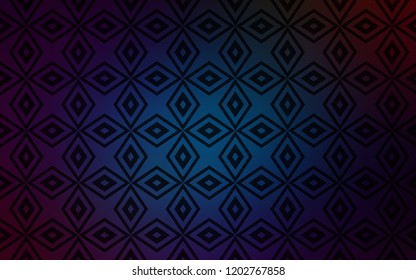 Dark BLUE vector cover in polygonal style. Glitter abstract illustration with rectangular shapes. The template can be used as a background.