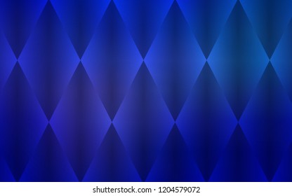 Dark BLUE vector cover in polygonal style. Rectangles on abstract background with colorful gradient. Pattern for busines ad, booklets, leaflets