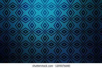 Dark BLUE vector cover in polygonal style. Glitter abstract illustration with rectangular shapes. Best design for your ad, poster, banner.
