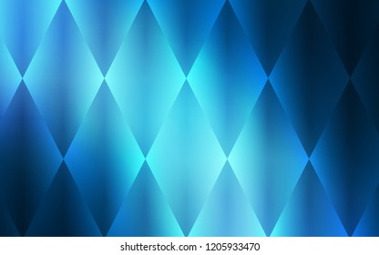 Dark BLUE vector cover in polygonal style. Modern abstract illustration with colorful rectangles. Pattern can be used for websites.