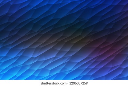 Dark BLUE vector cover in polygonal style. Triangles on abstract background with colorful gradient. Pattern for commercials.