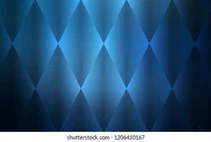 Dark BLUE vector cover in polygonal style. Illustration with set of colorful rectangles. Best design for your ad, poster, banner.