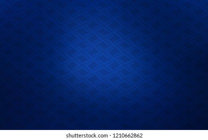Dark BLUE vector cover in polygonal style. Beautiful illustration with rectangles and squares. Best design for your ad, poster, banner.