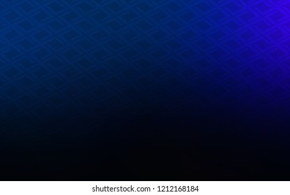 Dark BLUE vector cover in polygonal style. Beautiful illustration with rectangles and squares. Modern template for your landing page.