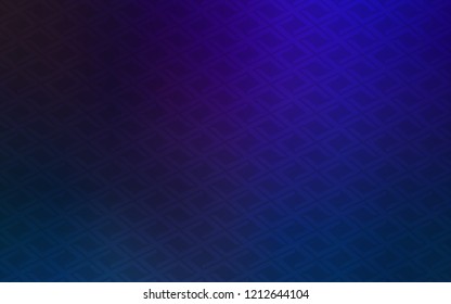 Dark BLUE vector cover in polygonal style. Rectangles on abstract background with colorful gradient. Smart design for your business advert.