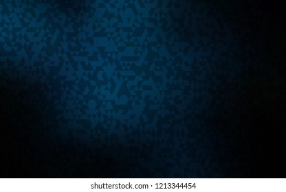 Dark BLUE vector cover in polygonal style. Glitter abstract illustration with triangular shapes. Pattern for commercials.