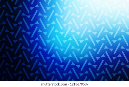 Dark BLUE vector cover with polygonal style. Modern abstract illustration with colorful triangles. Pattern for websites.