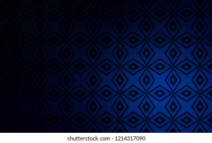 Dark BLUE vector cover in polygonal style. Modern abstract illustration with colorful rectangles. Pattern for commercials.