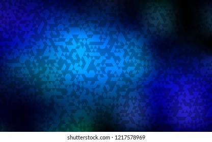 Dark BLUE vector cover in polygonal style. Abstract gradient illustration with triangles. Smart design for your business advert.