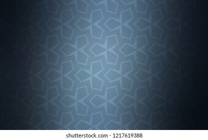 Dark BLUE vector cover in polygonal style. Beautiful illustration with rectangles and squares. The template can be used as a background.