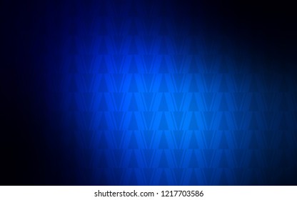 Dark BLUE vector cover with polygonal style. Modern abstract illustration with colorful triangles. Template for wallpapers.
