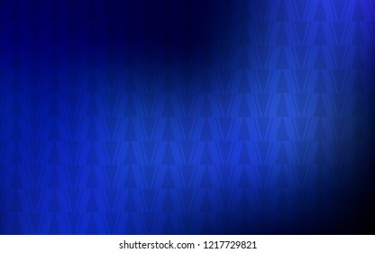 Dark BLUE vector cover with polygonal style. Triangles on abstract background with colorful gradient. Pattern for websites.
