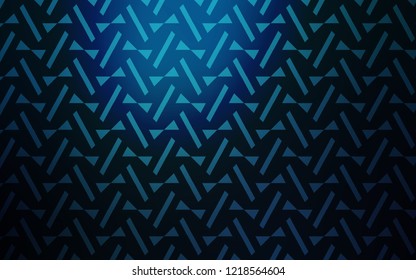 Dark BLUE vector cover with polygonal style. Beautiful illustration with triangles in nature style. Pattern for booklets, leaflets