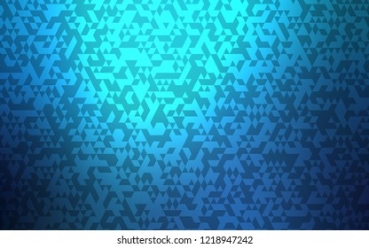 Dark BLUE vector cover in polygonal style. Abstract gradient illustration with triangles. The template can be used as a background.