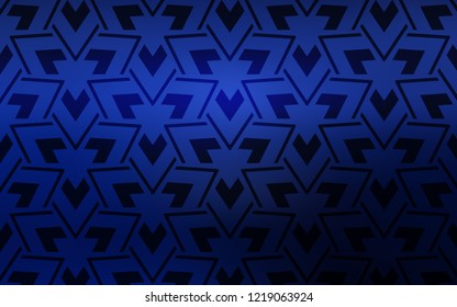 Dark BLUE vector cover with polygonal style. Abstract gradient illustration with triangles, lines. Best design for poster, banner.