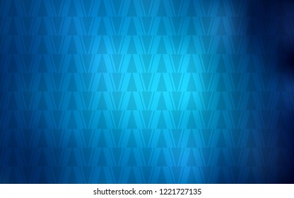 Dark BLUE vector cover with polygonal style. Glitter abstract illustration with triangular shapes. Pattern for websites.
